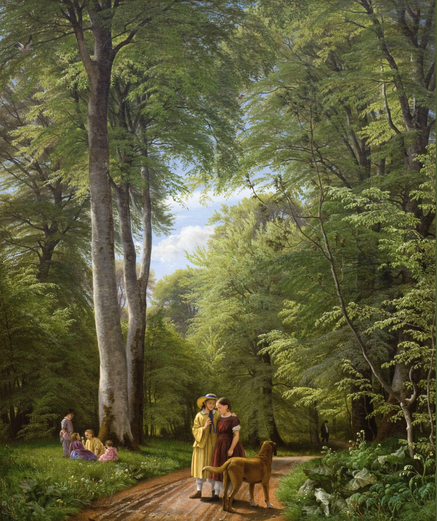 P.C. Skovgaard (1817–1875). A Beech Wood in May near Iselingen Manor, Zealand. Oil on canvas. 1857. Statens Museum for Kunst, Copenhagen.