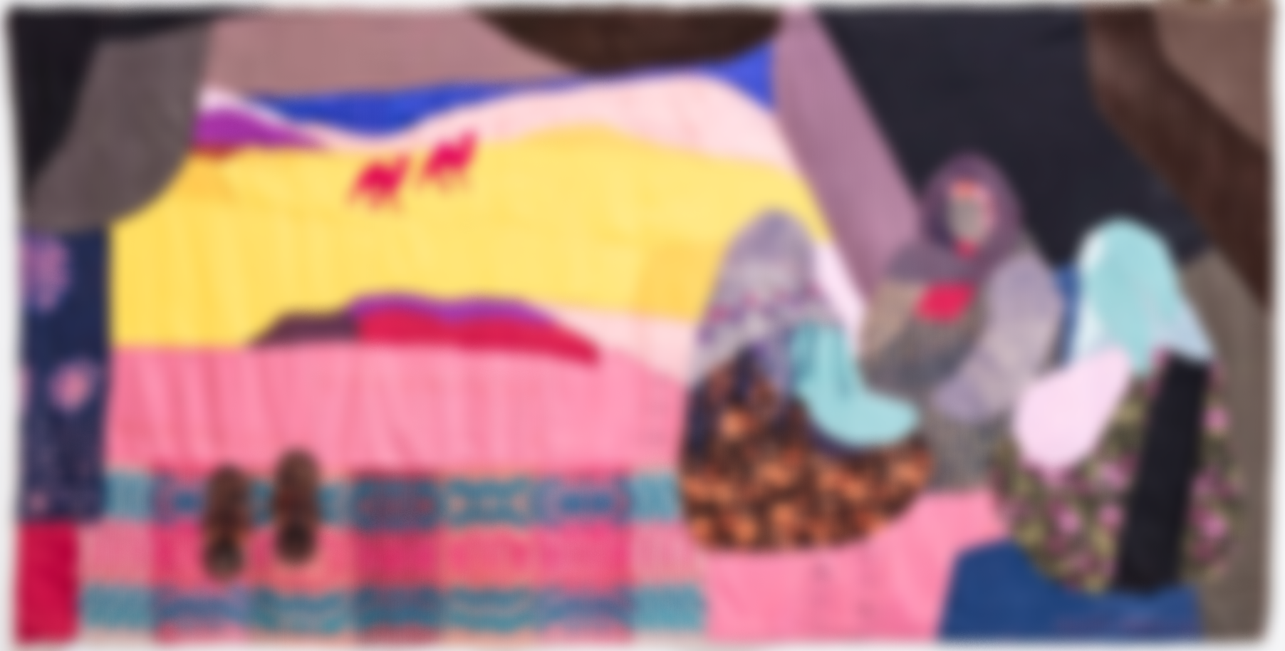 Ragna Braase (1929–2013). Untitled. Textile. 1988. Statens Museum for Kunst, Copenhagen. (c) Ragna Braase / VISDA. THIS IMAGE IS BLURRED. DO NOT USE.