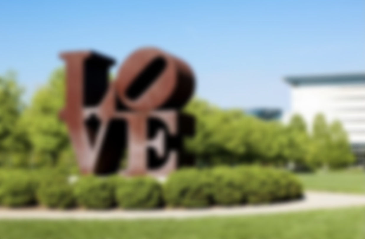 Robert Indiana. Love. Mixed method. 1970. Indianapolis Museum of Art, Indianapolis.  THIS IMAGE IS BLURRED. DO NOT USE.