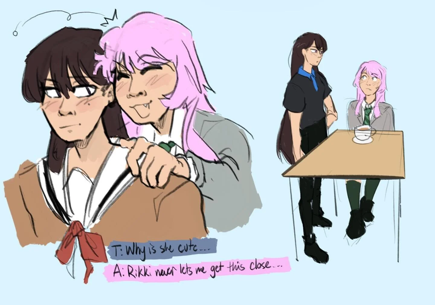 caught up w bandori anime!! i wanted to share some anontakis from break :3