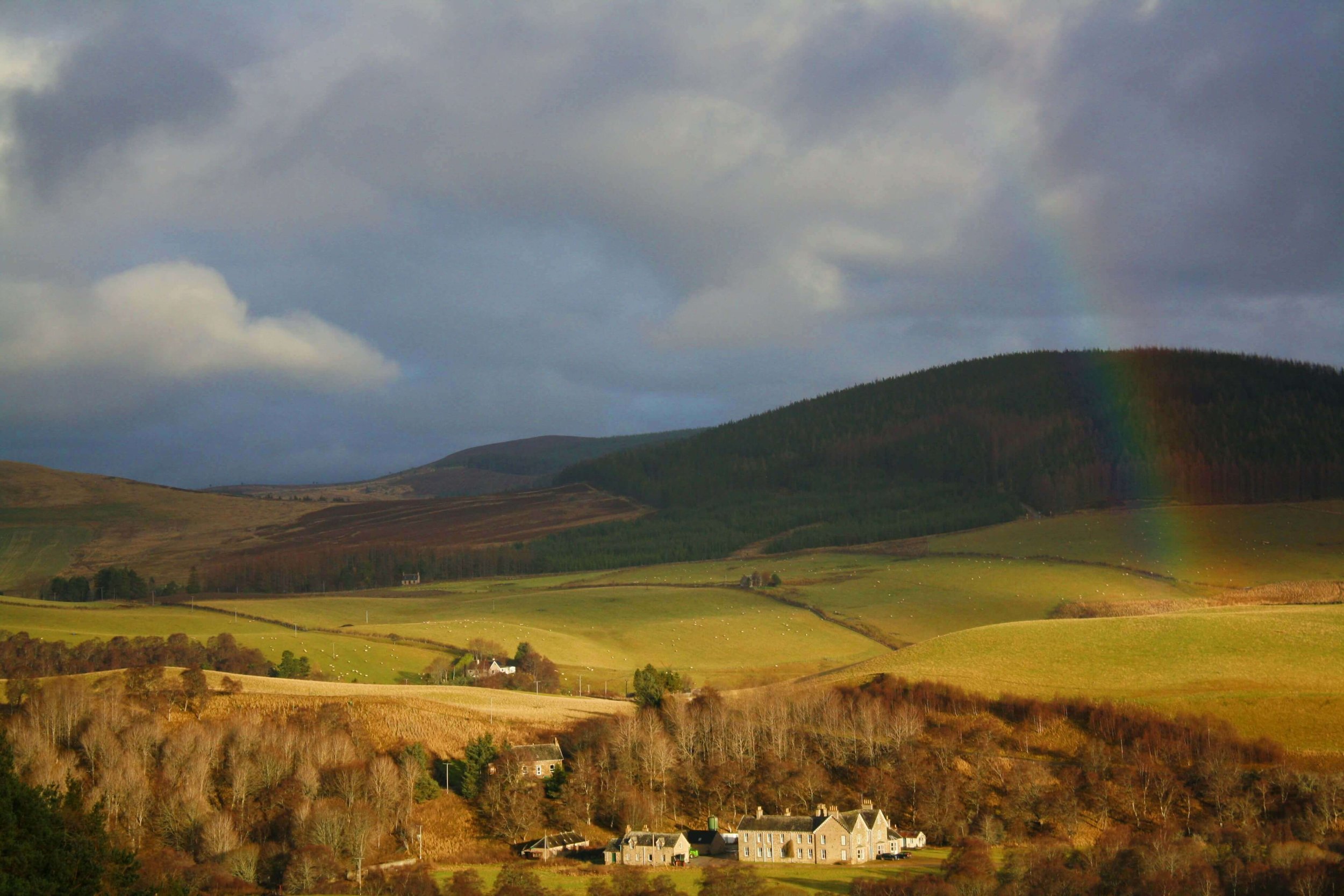 Rainbow light and shadow in scotland