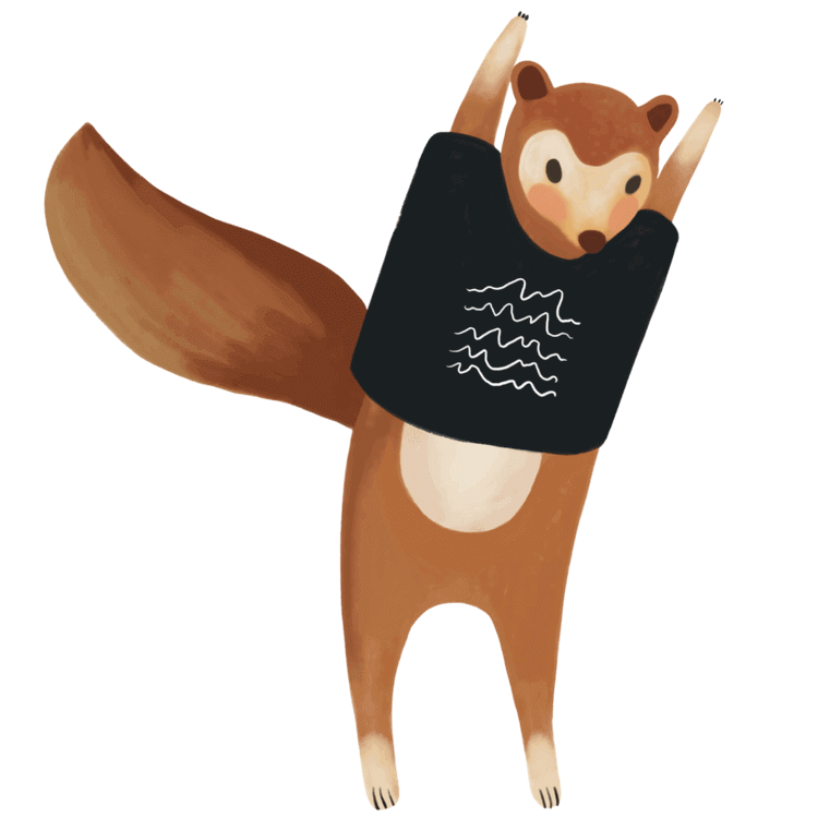 Squirrel from A Woodland Dance Party Picture Book
