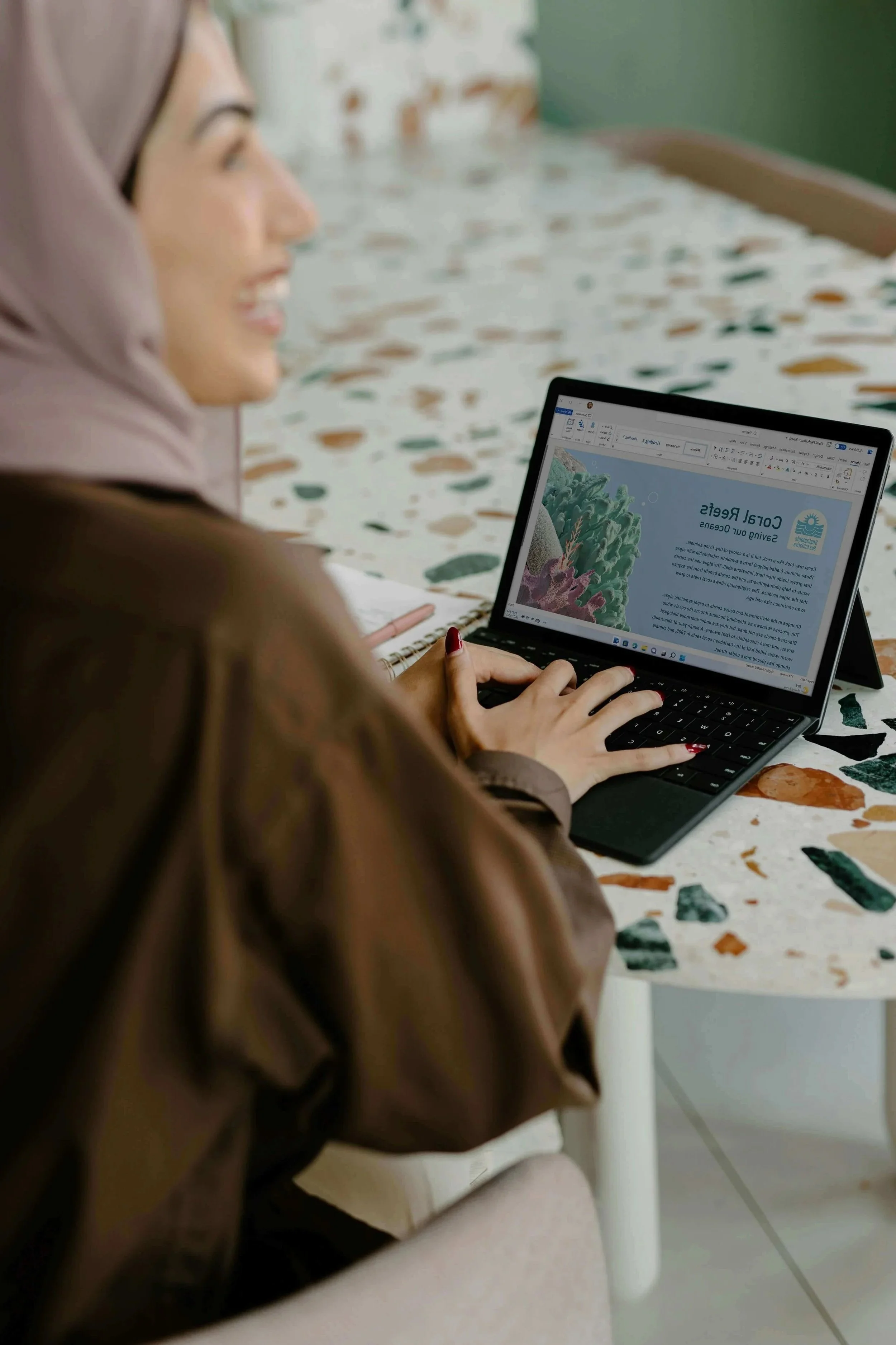 Smiling author enjoys her new bestselling brand