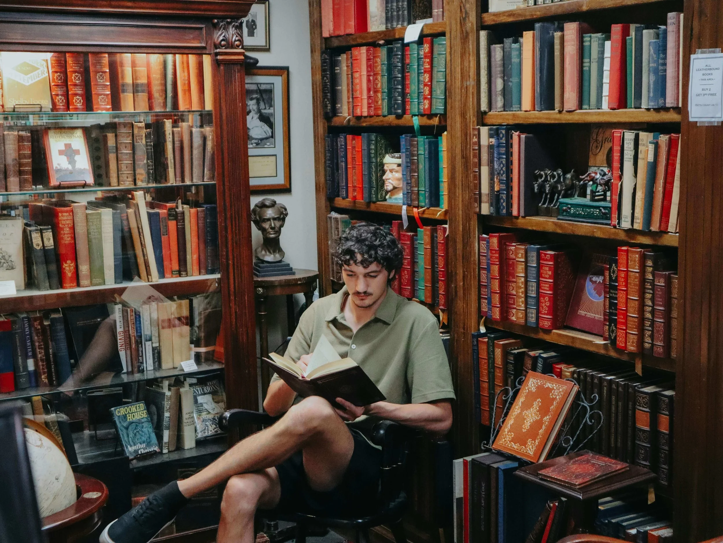 Author Reads Book in Bookshop