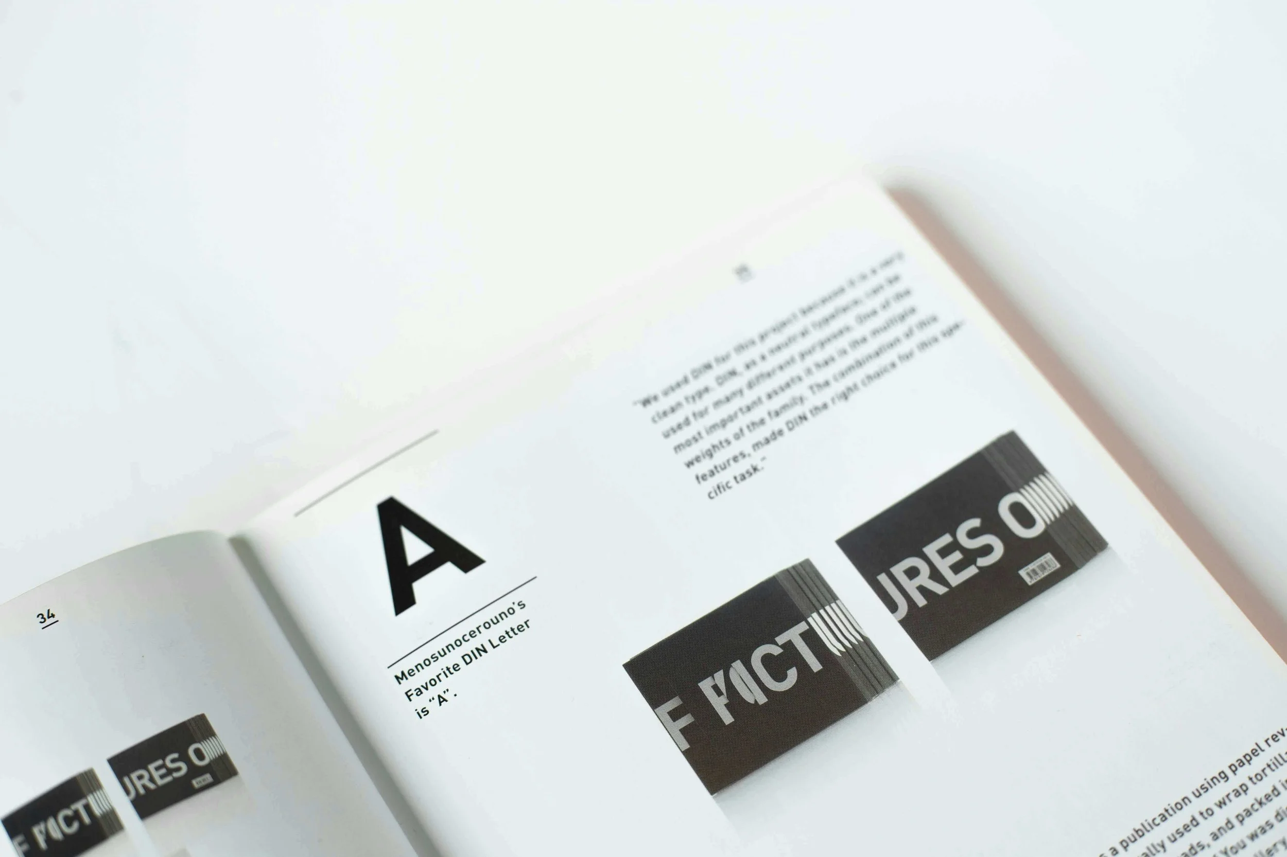 Examples of different typography