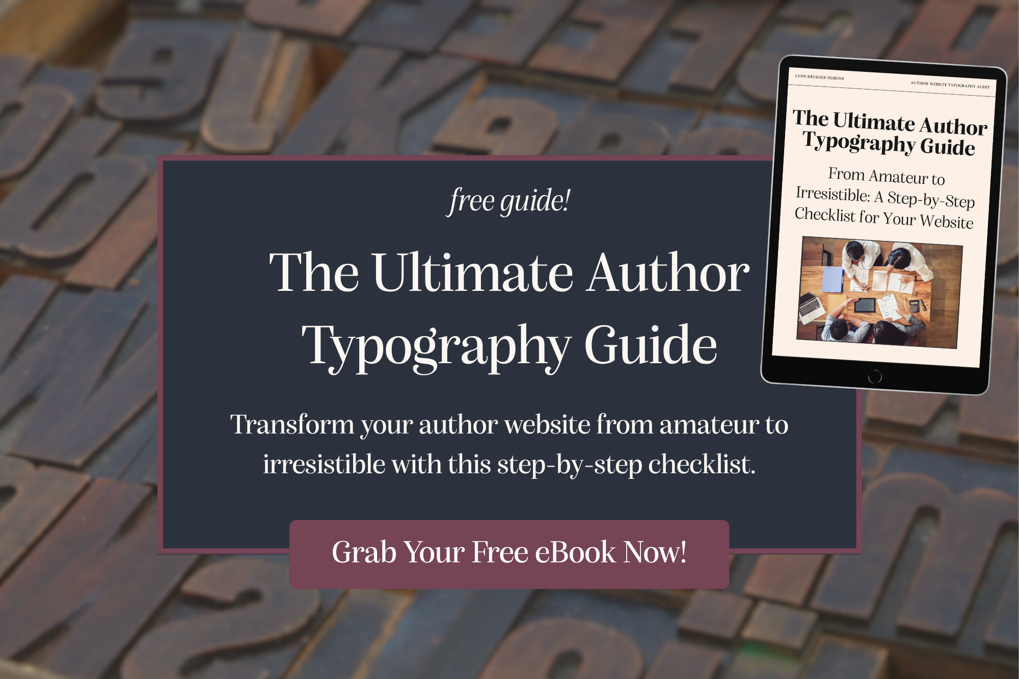 free eBook The Ultimate Author Typography Guide