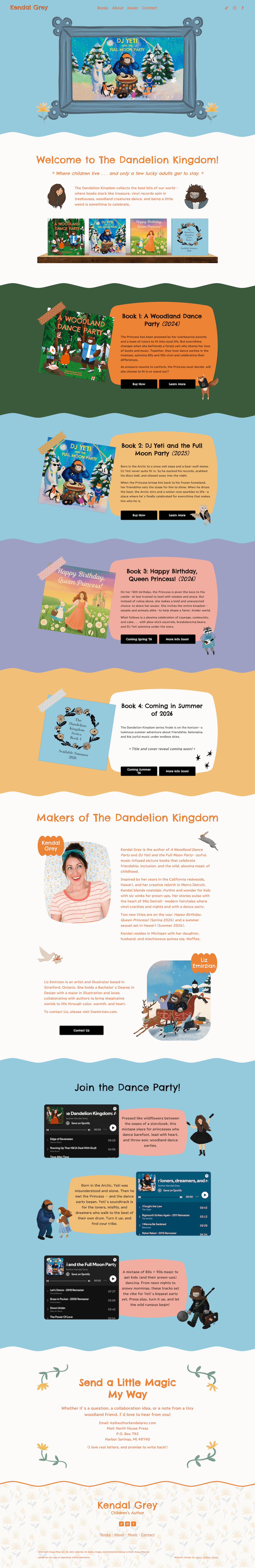 Picture Book Author Kendal Grey's Website Homepage