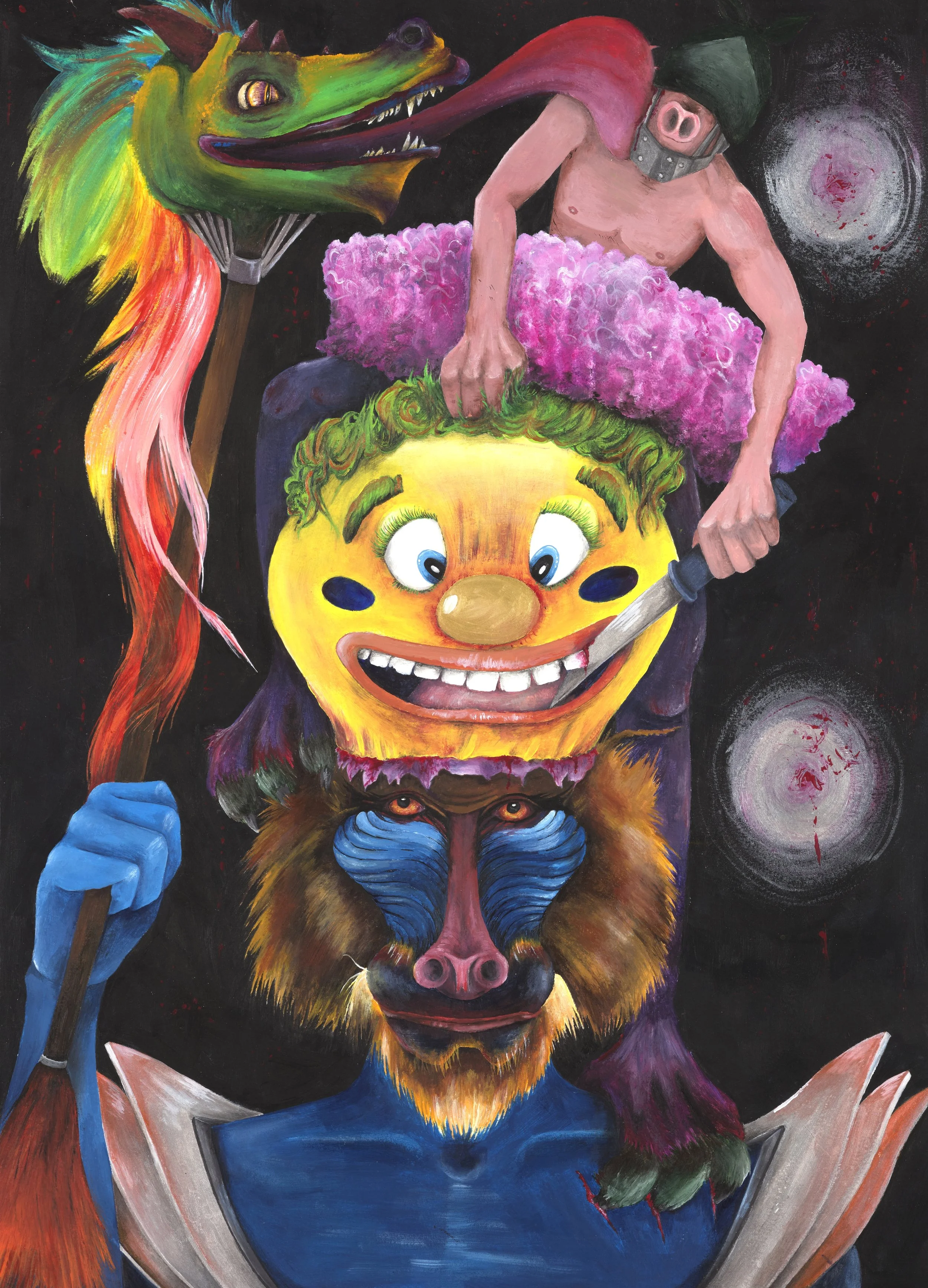 "Keep The Silliness Alive"
Acrylic on paper