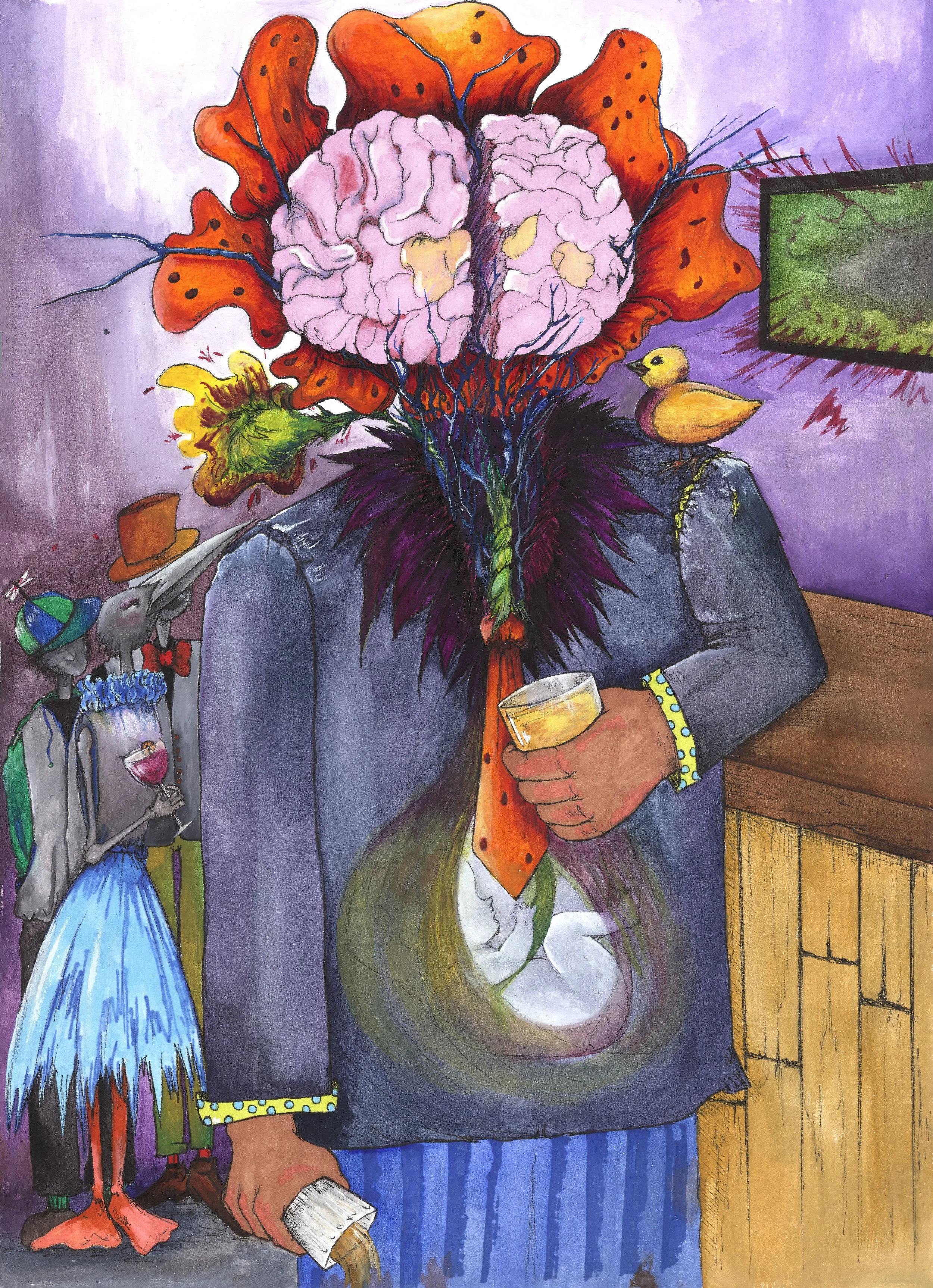 "Night At The Pub" - Part 3
Watercolour and Ink