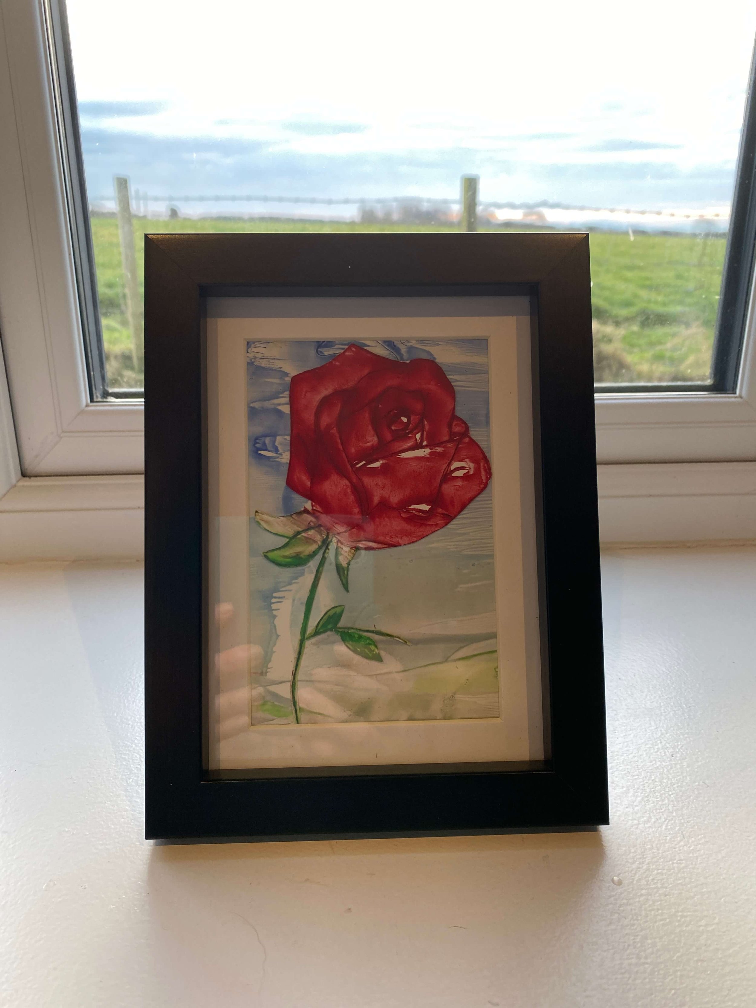 Original Encaustic Artwork Vibrant Tree (Portrait A6) - Mêl Llŷn