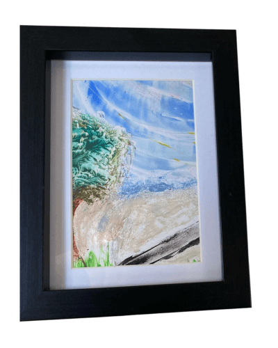 Beeswax encaustic art Vibrant Tree by Cara Davies Black frame (1).png