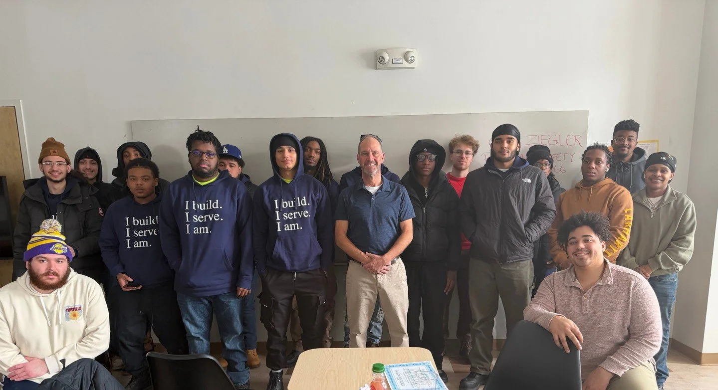 Our current Pre-apprenticeship students finished their OSHA-10 certification course. Thank you Chris Ziegler with Pointman Safety for teaching them how to advocate for their safety on the worksite!