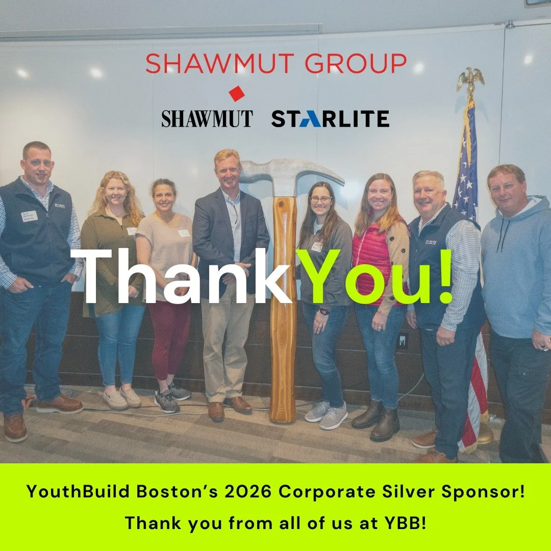 Thank you to Shawmut Group &amp; Starlite Building Services for joining YouthBuild Boston as a 2026 Silver Sponsor!

Your partnership helps create opportunities for young people through hands-on training and career pathways. 

Thank you for supportin