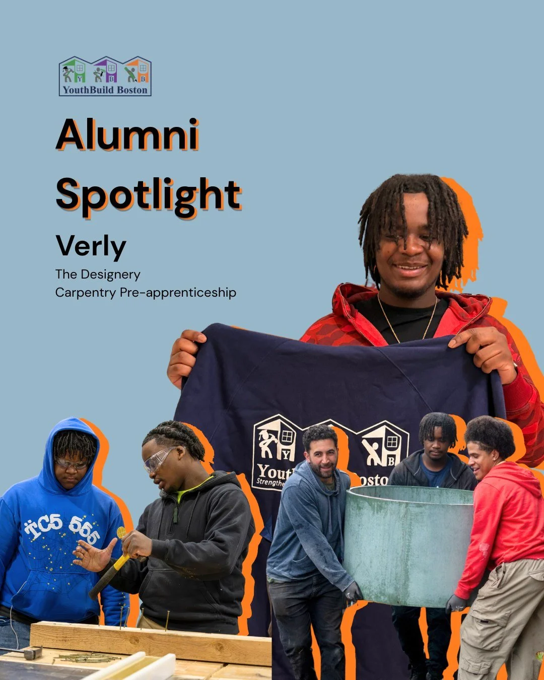 Excited to start sharing our alumni spotlight stories, starting with our 2025 Pre-apprenticeship Graduate, Verly!

Verly began in the Designery and continued into our Carpentry Pre-apprenticeship program, showing up, staying focused, and putting in t