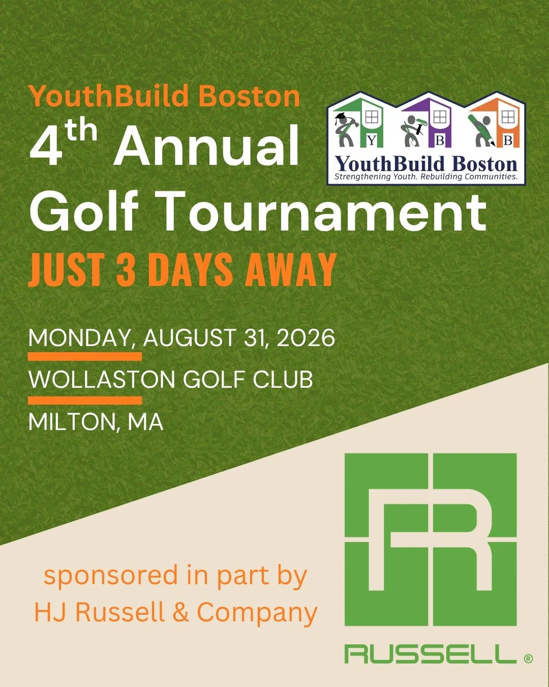 Our annual golf tournament is all about community, energy, and showing up for the young people we serve. While our foursomes are sold out, you can still invest in the next generation of builders at the link in our bio. Thank you, @hjrussellco for bei