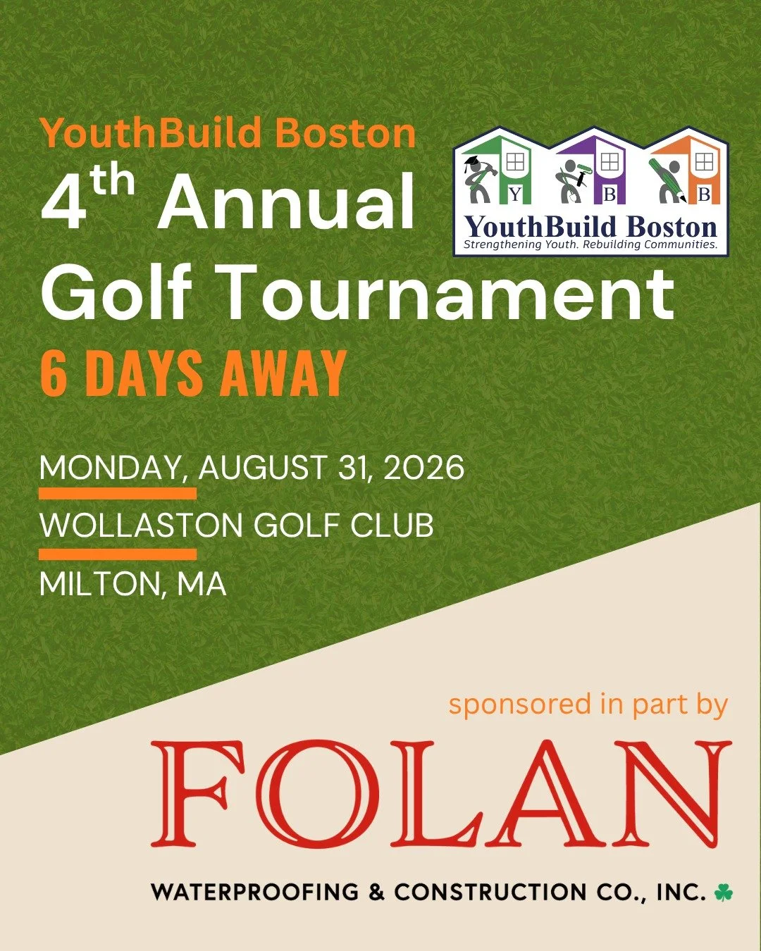 Our annual golf tournament is all about community, energy, and showing up for the young people we serve. While our foursomes are sold out, you can still invest in the next generation of builders at the link in our bio. Thank you, @folan_wp for being 