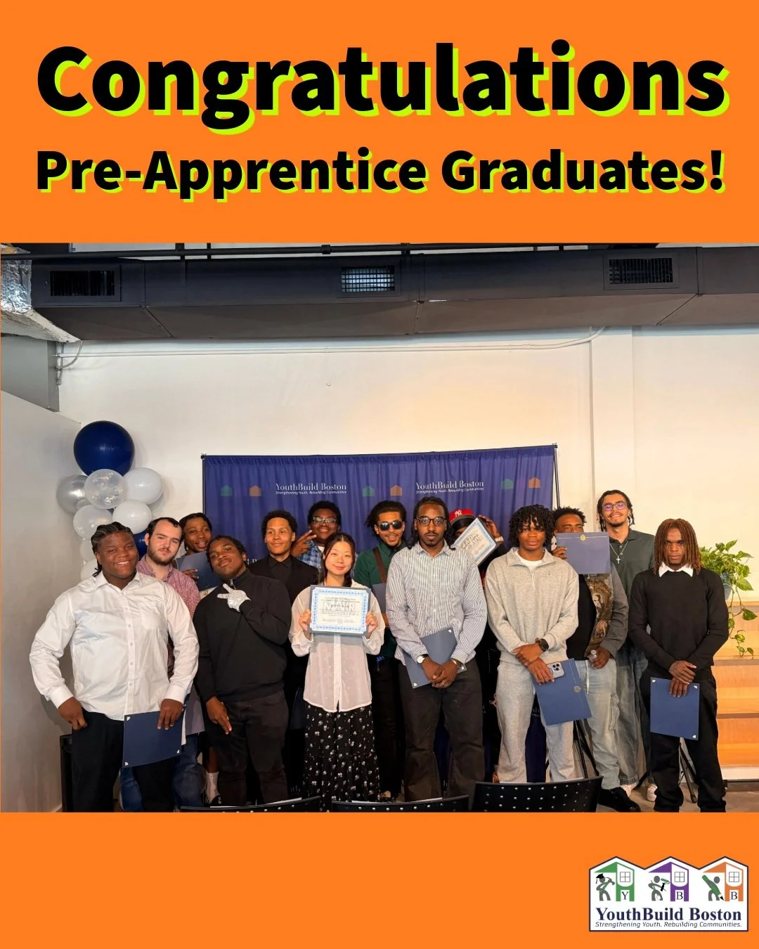 Congratulations to the 2026 Summer Pre-Apprentice cohort on completing programing! These seventeen students spent twelve weeks learning carpentry skills and exploring careers in building trades.

#CarpentryPreApprenticeship #YBBAlumni #WorkforceDevel