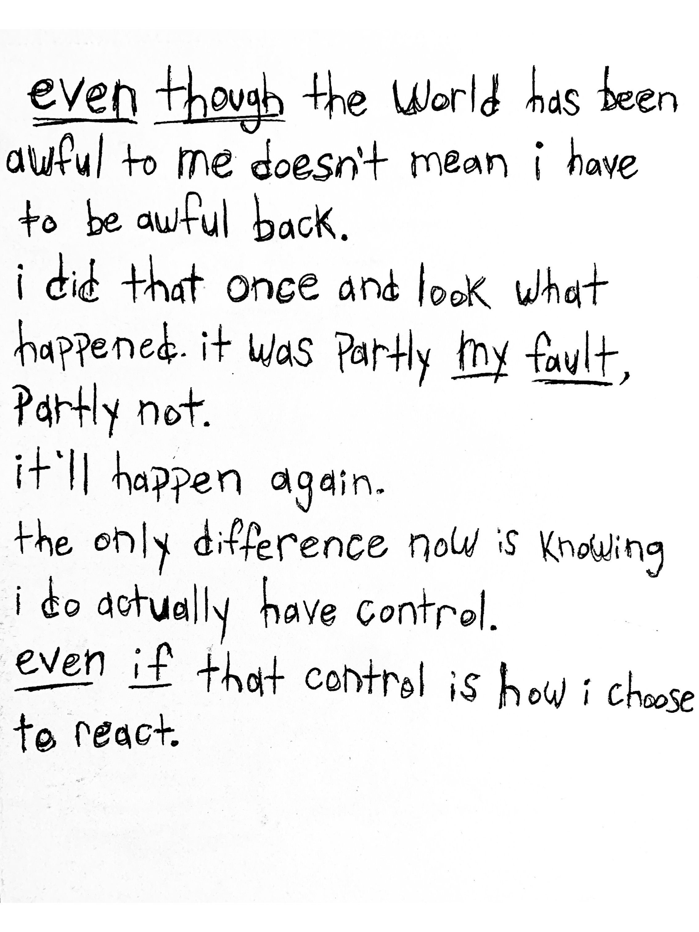 Even Though, Even If