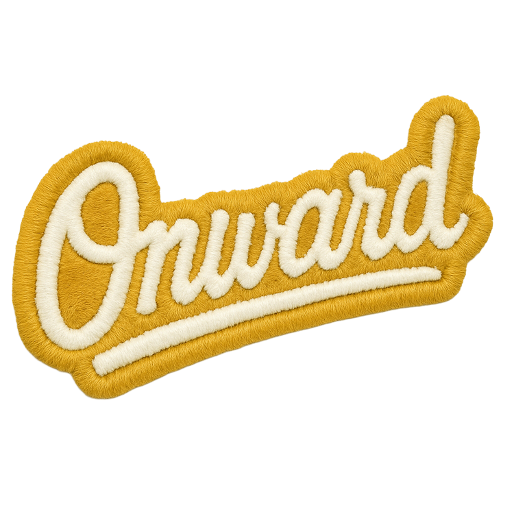 Southwood Financial embroidered Onward patch