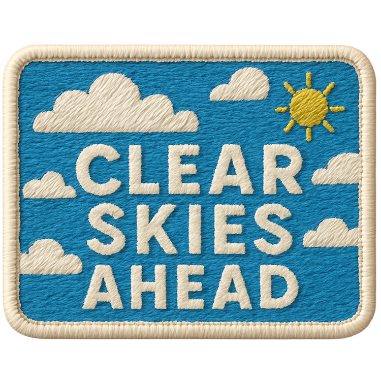 Southwood Financial Clear Skies Ahead embroidered patch