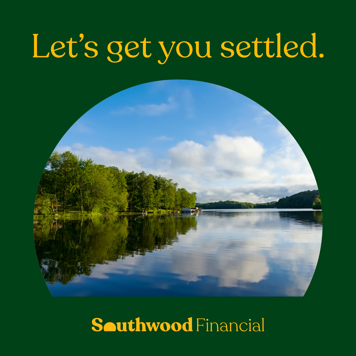Southwood Financial campaign ads using outdoor imagery and a more reassuring approach to debt collection