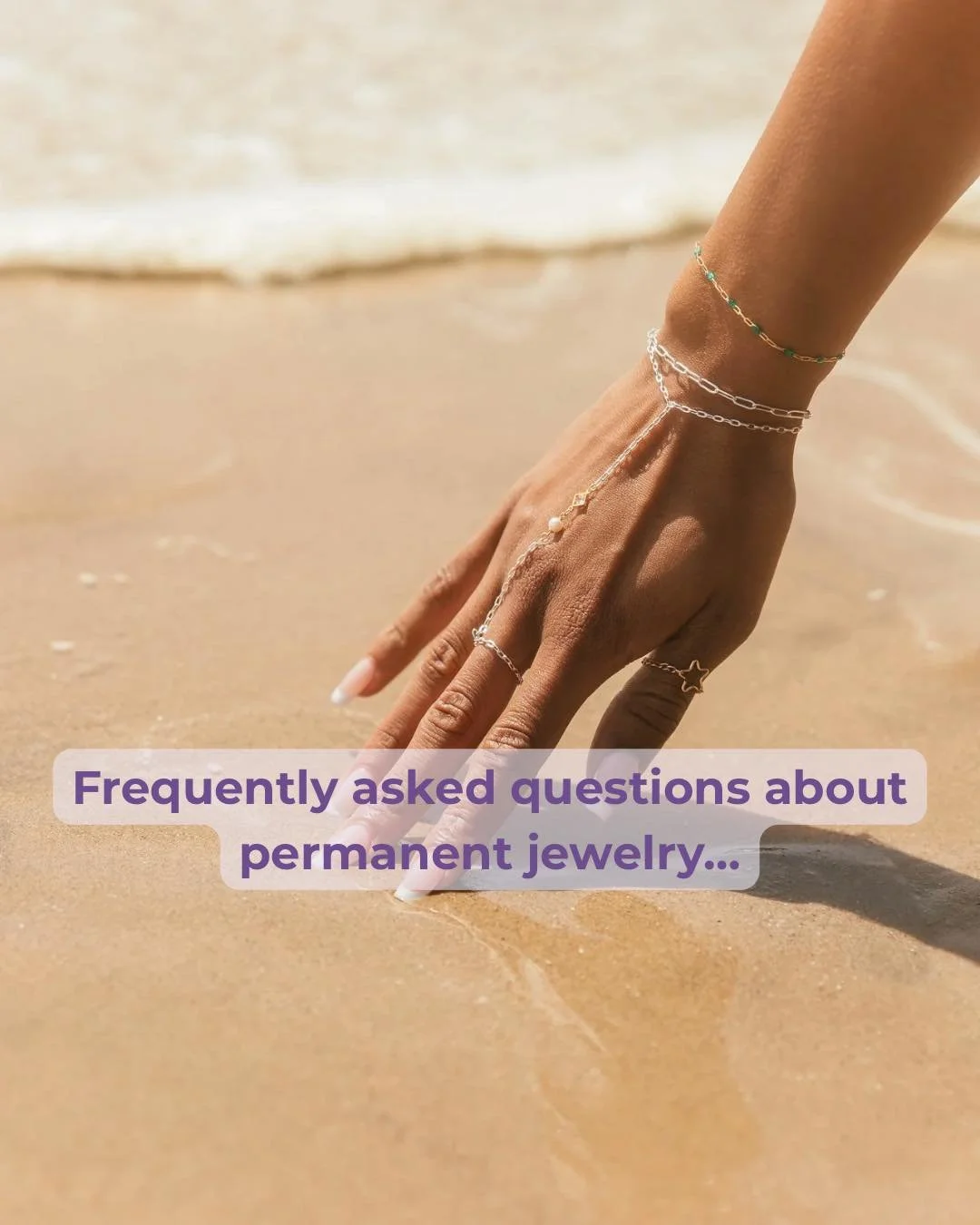 Thinking about permanent jewelry but not sure how it works? ✨

You&rsquo;re not alone. These are some of the questions I hear most often, and the answers are simpler than you might think.

Permanent jewelry is designed to be effortless, beautiful, an