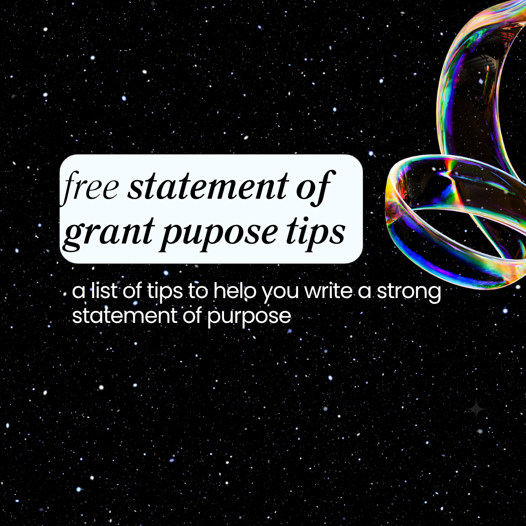 Free Statement of Grant Purpose Tips