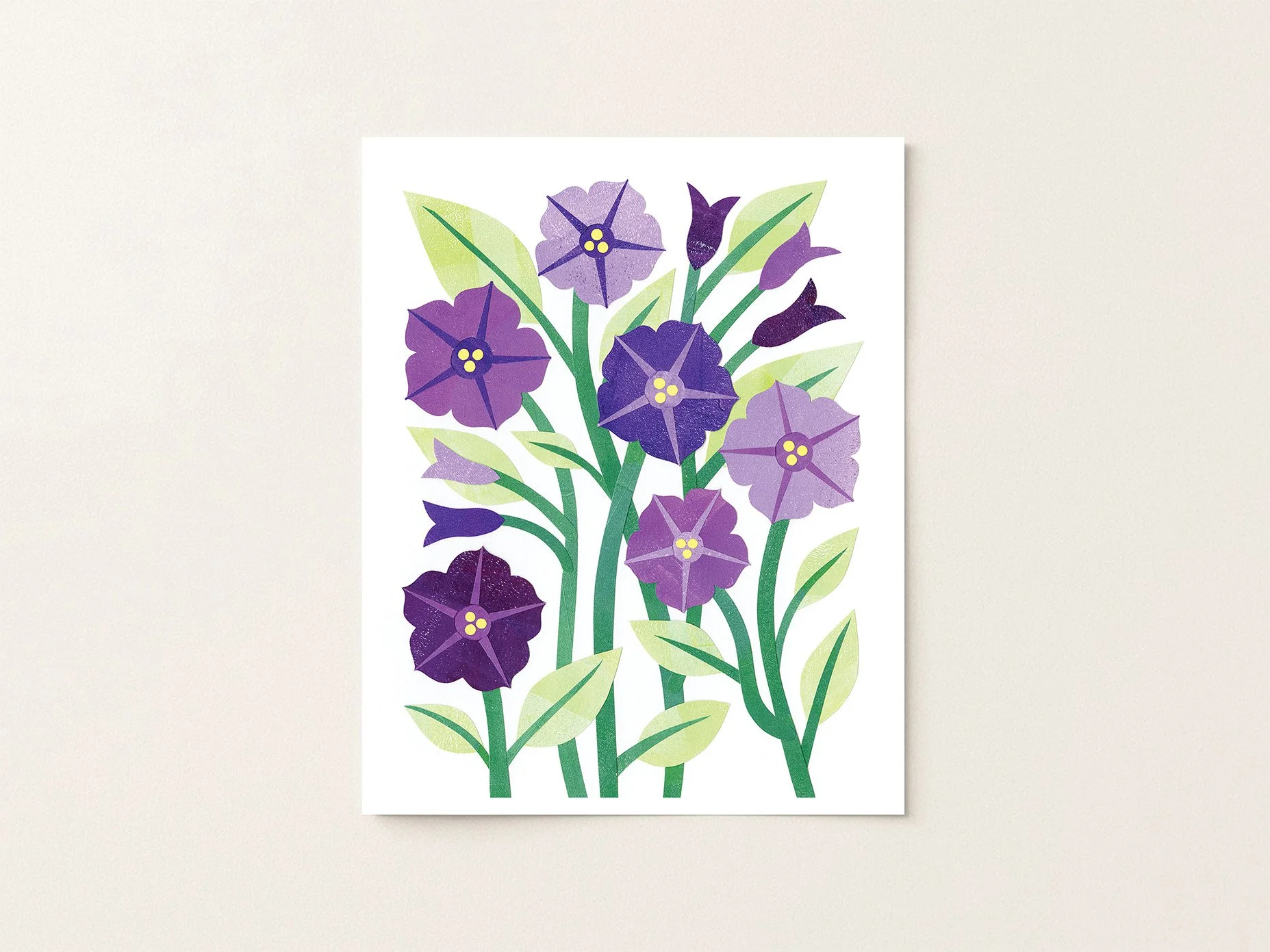 Purple Petunias - Print