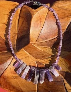 Amethyst Fan Necklace