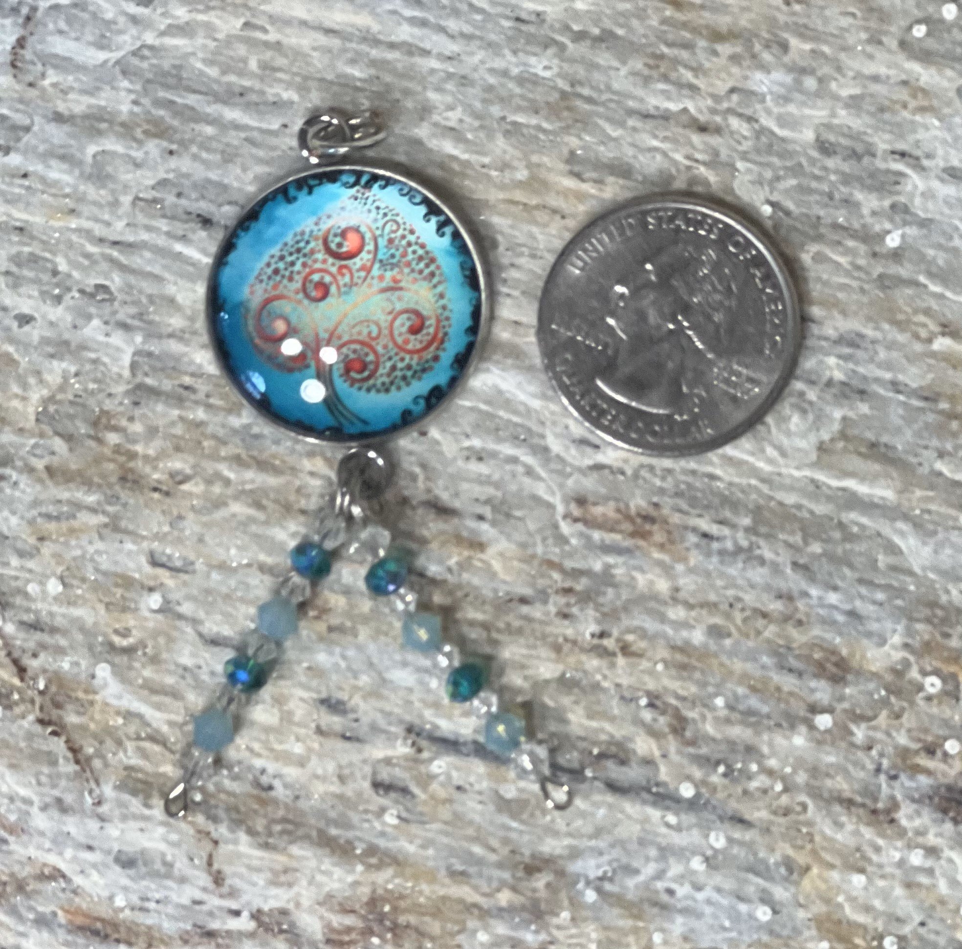 Glass Blue Tree of Life Pendant or Keyring IMG_E5861.jpeg
