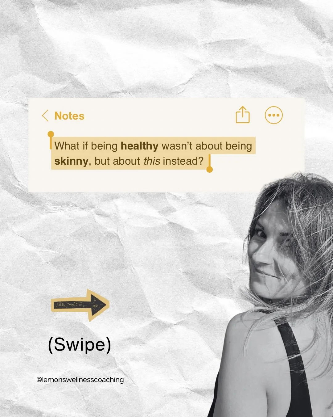 Maybe health isn&rsquo;t about becoming smaller, but about this instead&hellip; 

🍋 More self compassion instead of self loathing 
🍋 A calm nervous system instead of constant stress and chaos 
🍋 Resting when you need to instead of pushing harder
?