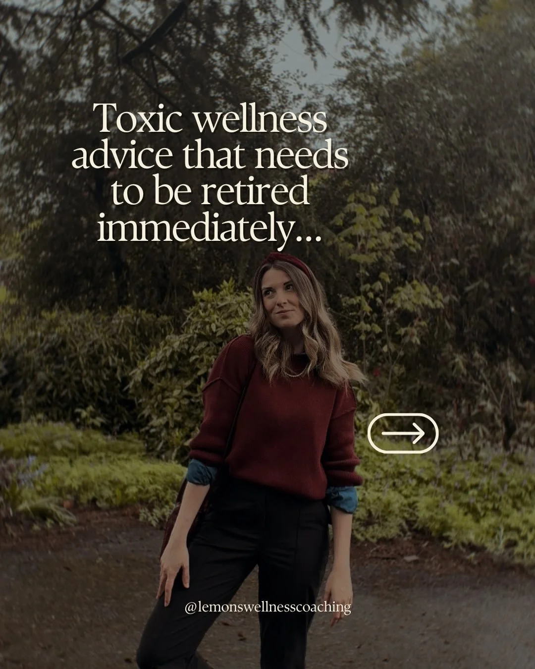 Most wellness advice online is just diet culture and control dressed up as &ldquo;discipline.&rdquo; 

You don&rsquo;t need more rules or quick fixes. You need more room to slow down and listen. 

What toxic wellness advice are you letting go of late