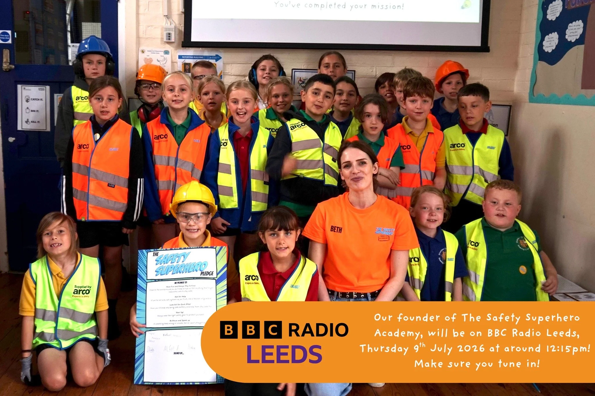 🎙️ We're excited to share that our Founder and Director, Bethany Holroyd (@thesafetysuperhero), will be appearing live on @bbcradioleeds this Thursday!

Bethany will be joining @gaylelofthouse on the daytime programme at around 12:15pm to talk about