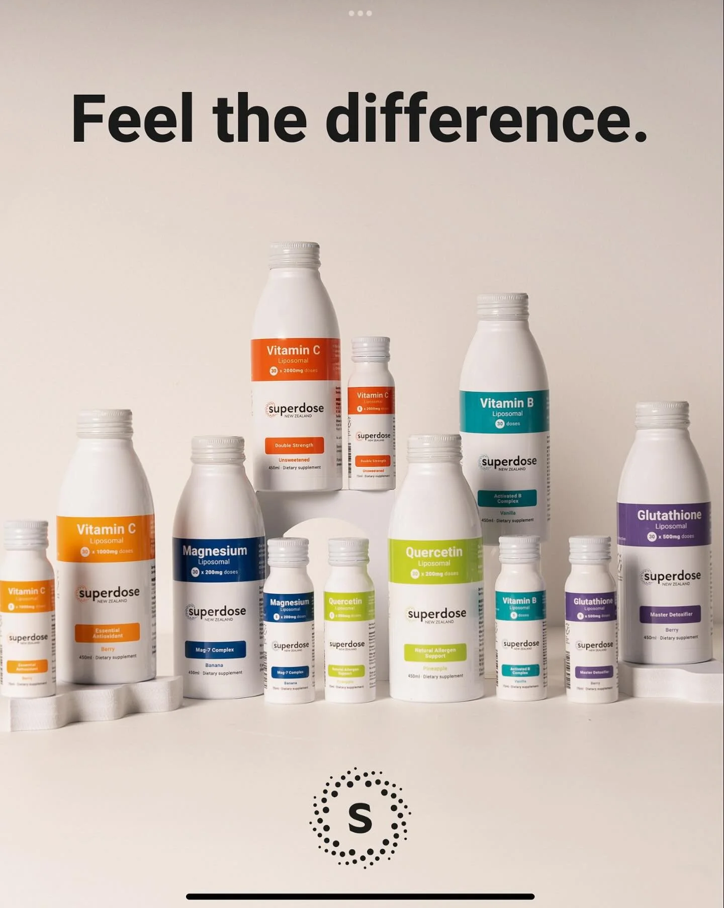 The Gut Clinic Queenstown is your one-stop-shop for the entire SUPERDOSE range!

Feel the difference - Powerful Nutrient support to help you shine from the inside out.

The active ingredients are encapsulated in microscopic liposomes.  These liquid l