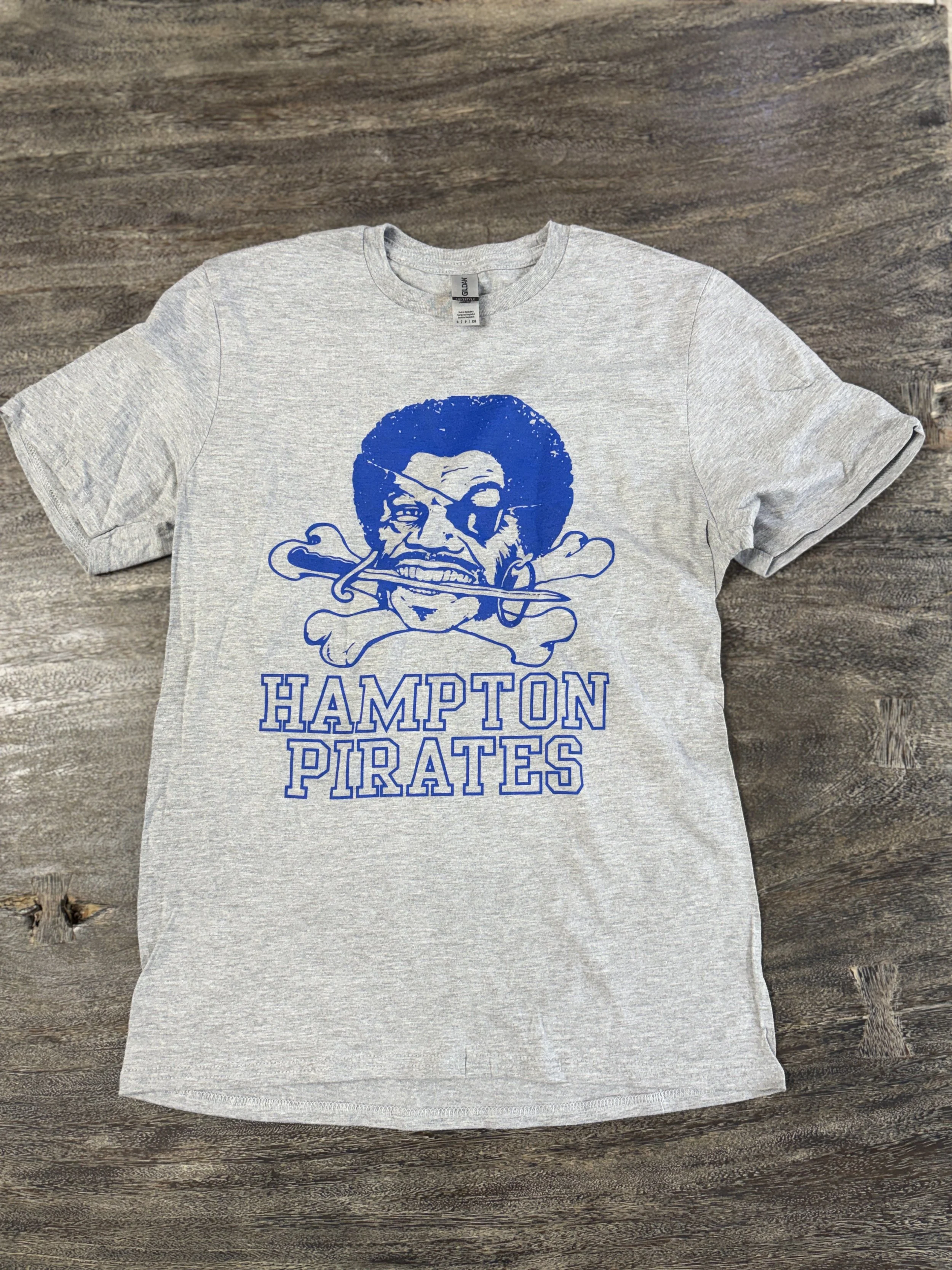 Crew Neck Tee - AfroPirate - Gray ($20)