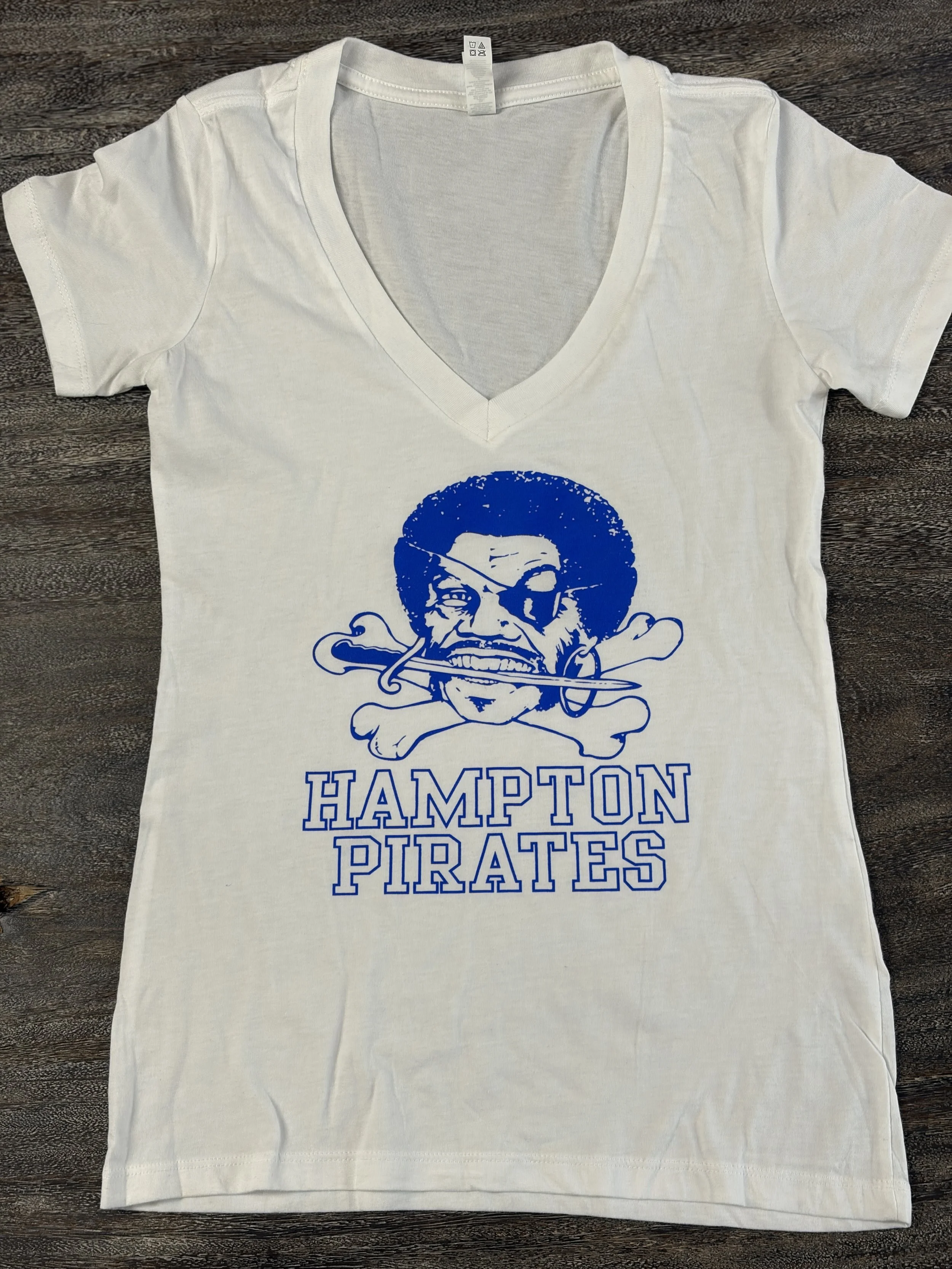 V-Neck Tee - AfroPirate - White ($20)