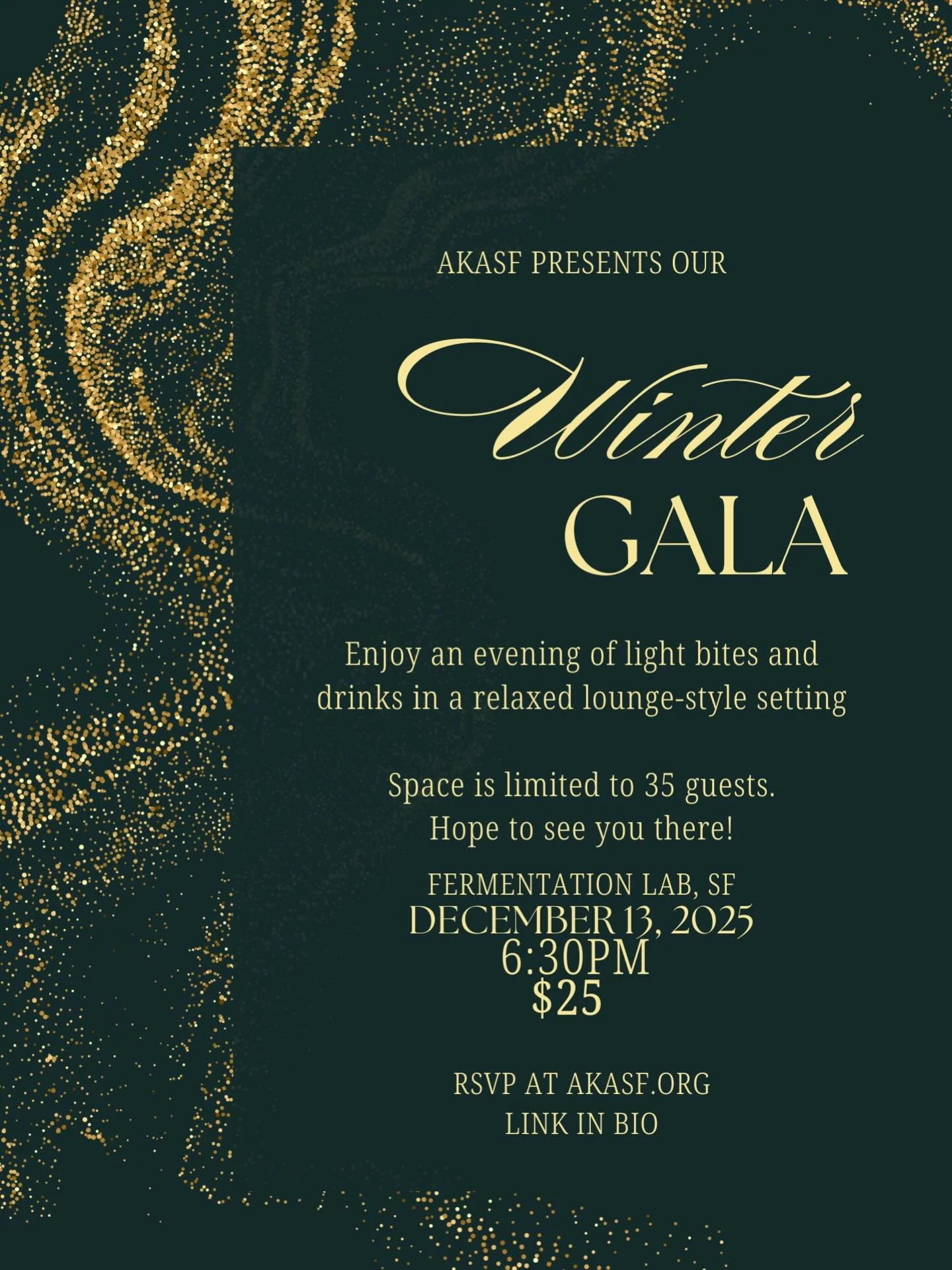 🥂Join us on December 13th for our 2025 Winter Gala at Fermentation Lab Japantown for a night of good food, drinks, fellowship, and celebration!&nbsp;

- 🎟️ Registration is $25 per person, which includes light bites and drinks (soft drinks, sparklin
