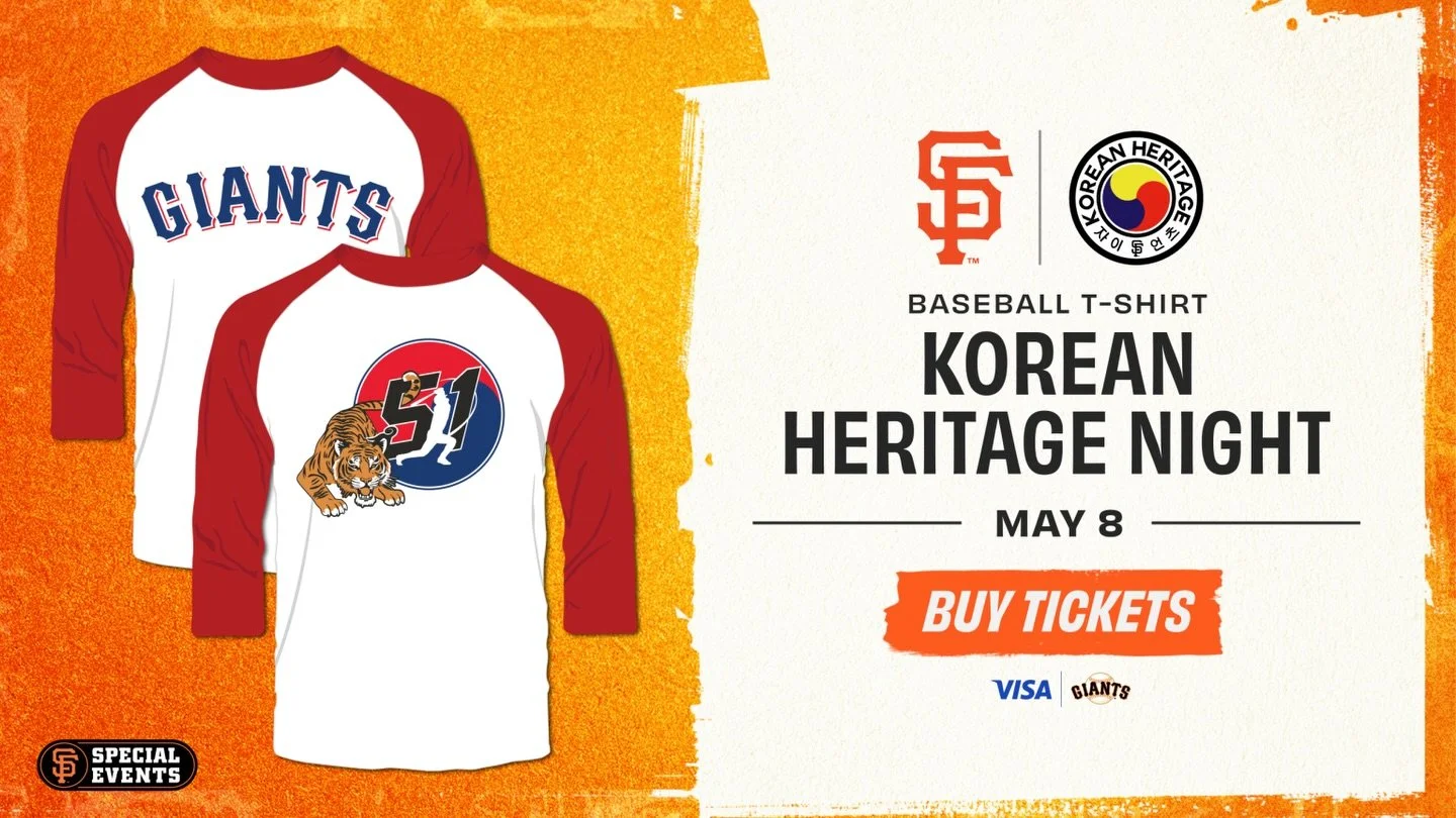 ⚾️ Korean Heritage Night with the SF Giants 🇰🇷

AKASF is teaming up with @kaps_org for a night at the ballpark&mdash;and you&rsquo;re invited.

We&rsquo;ll be sitting together in KAPS&rsquo; reserved section (Lower Box 131), so come join fellow ado