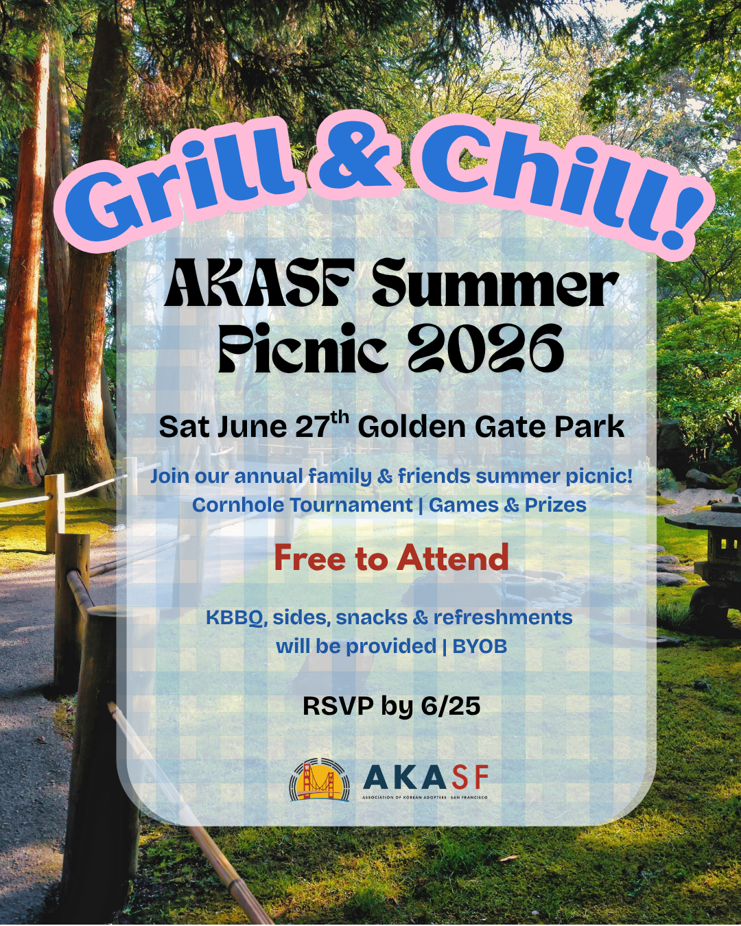 Grill & Chill: AKASF Summer Picnic
