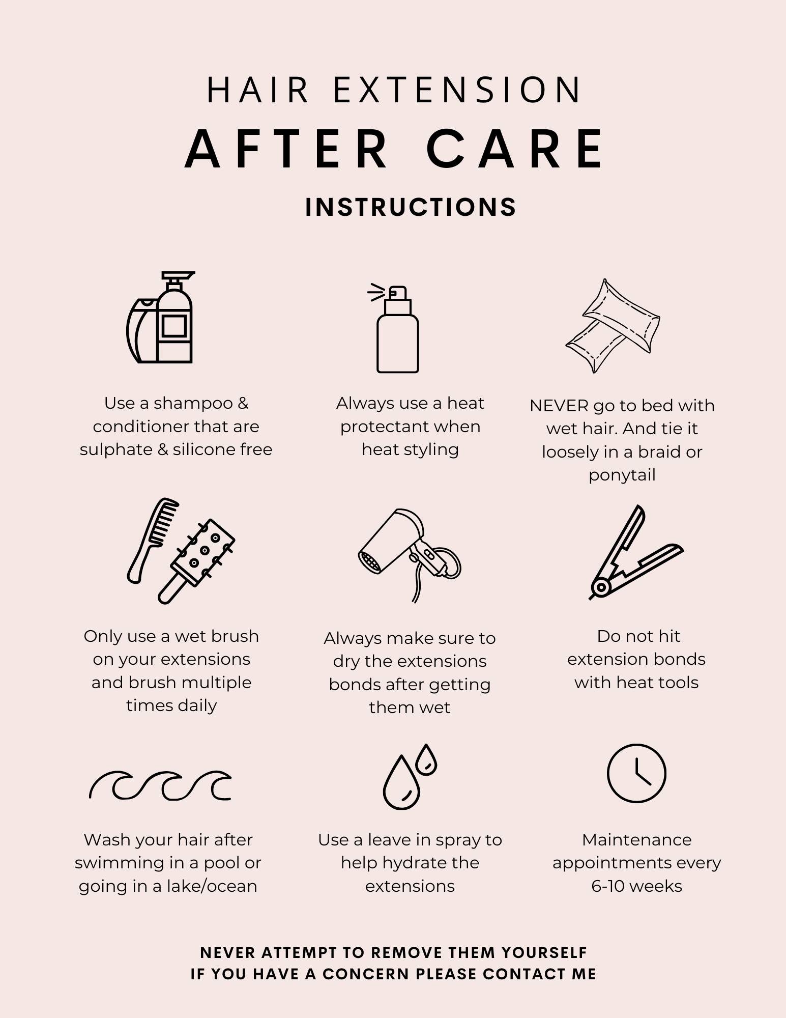 Aftercare — Flora Extensions