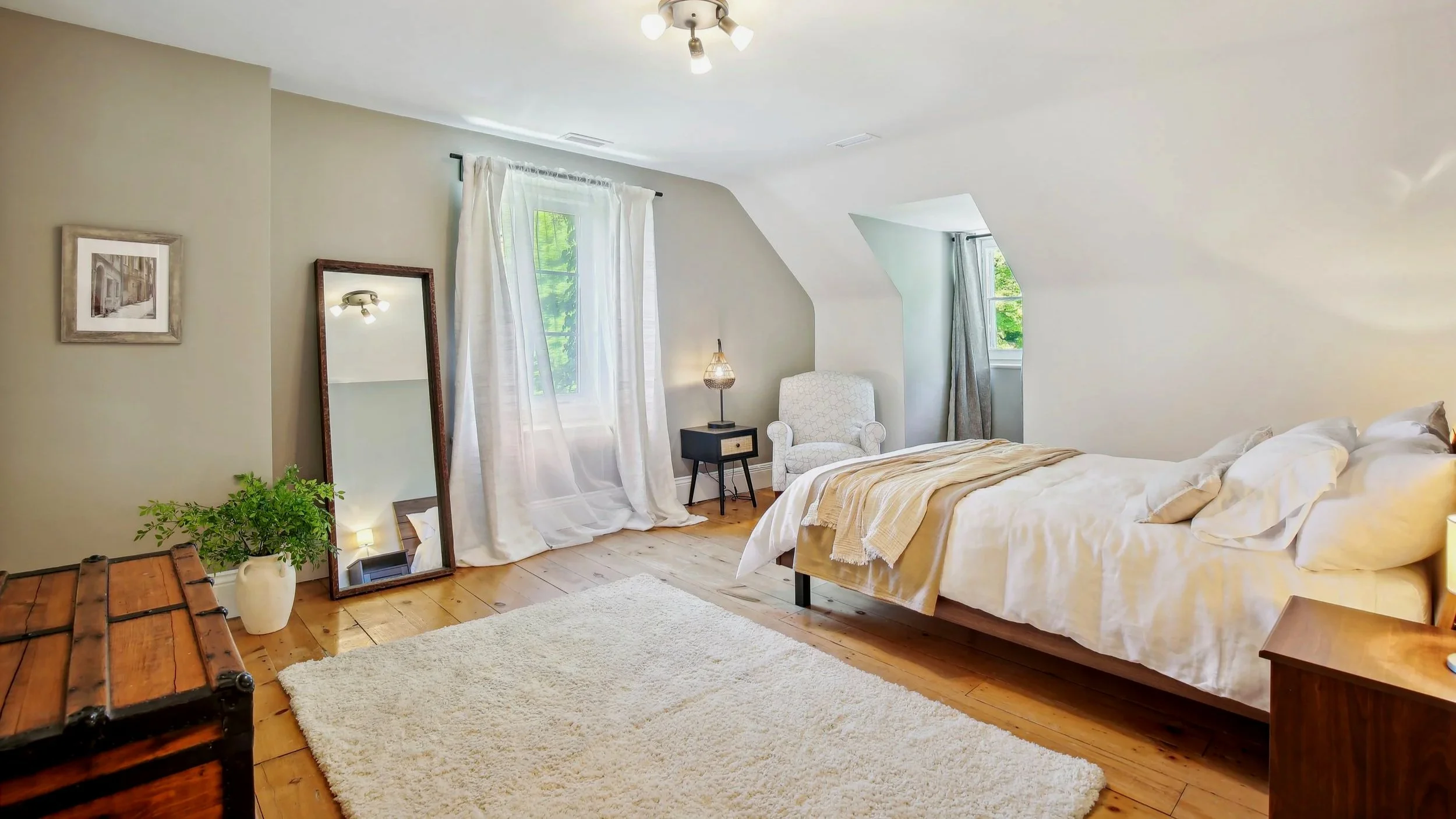 Main room of the two-bedroom suite - back view