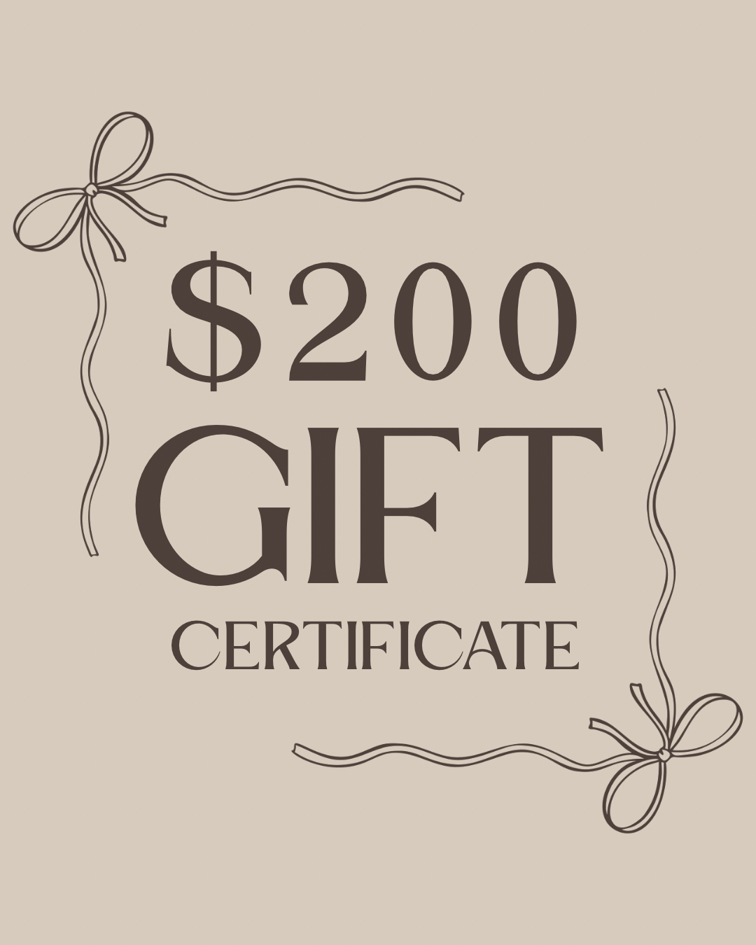 $200 Gift Certificate