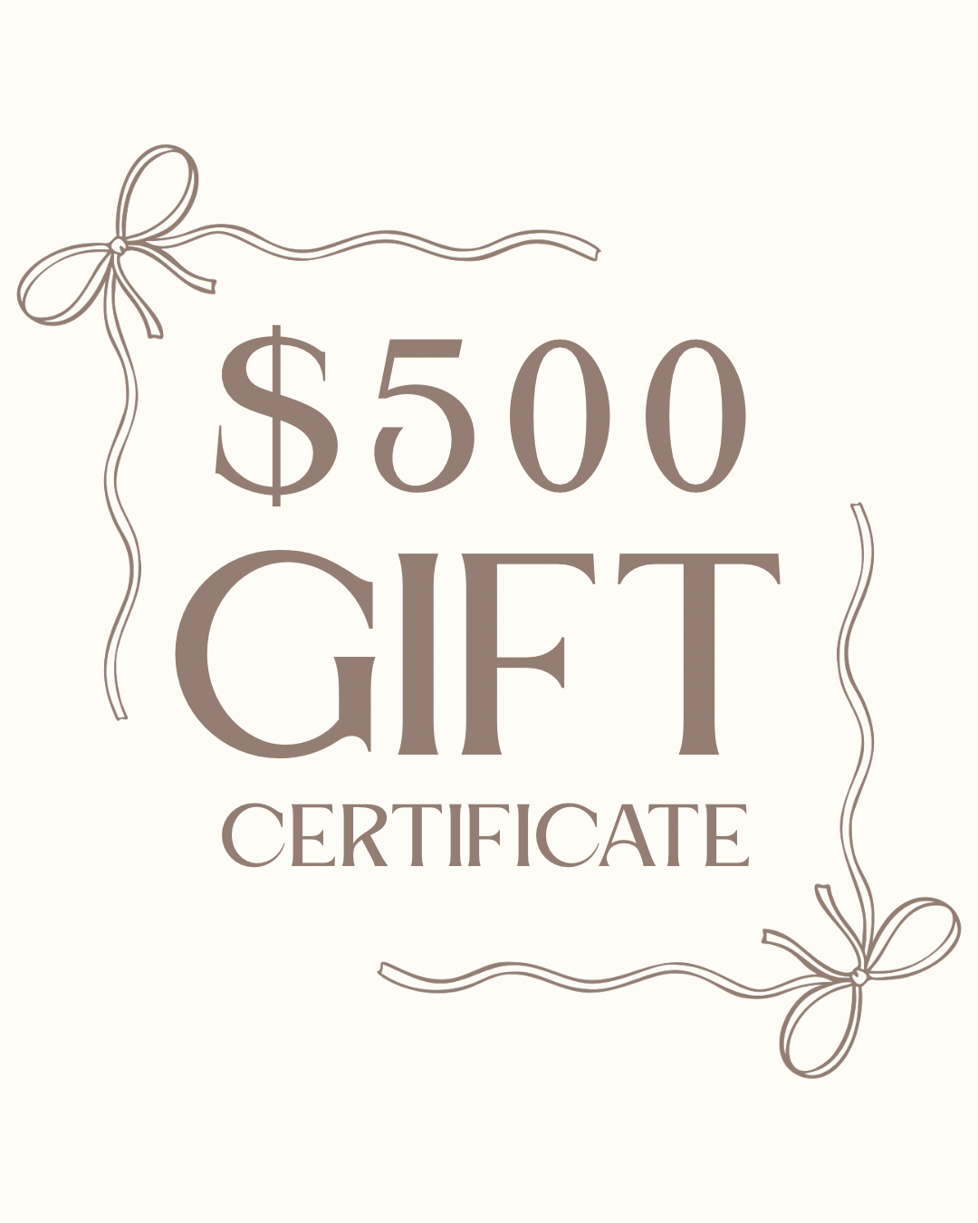 $500 Gift Certificate
