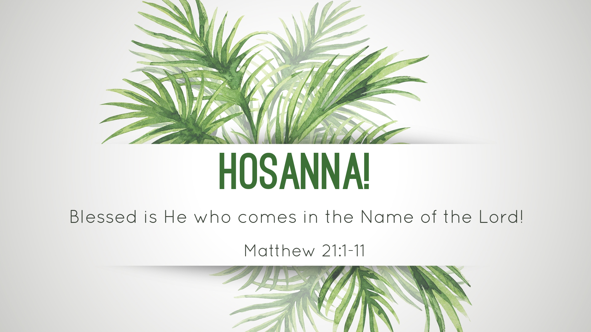 March 29, 2026 Bulletin           Palm Sunday