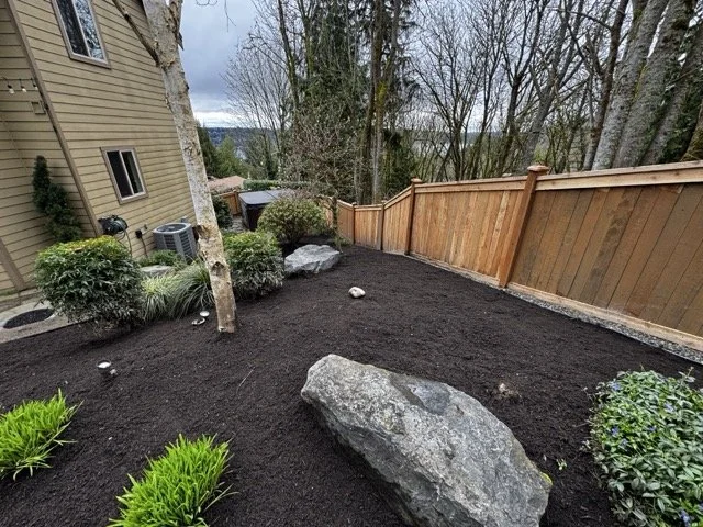 Mulch flower beds to feed plants 