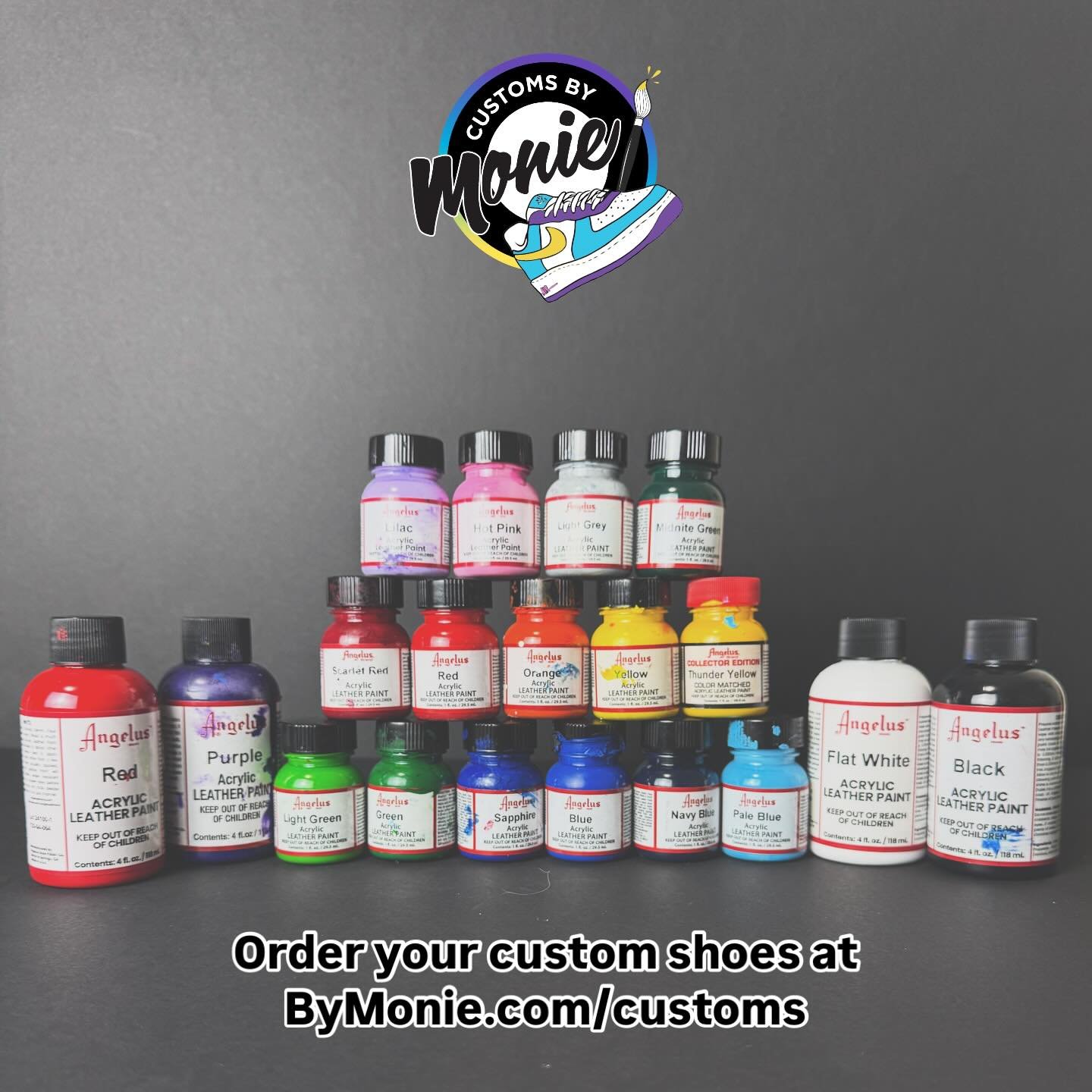 When I first got into painting shoes as a kid, there were no paint brands that were specifically made for clothing and shoe applications. I had to make do with the Elmer&rsquo;s paint pens I&rsquo;d find at my local Walmart 😅 Sure they got the job d