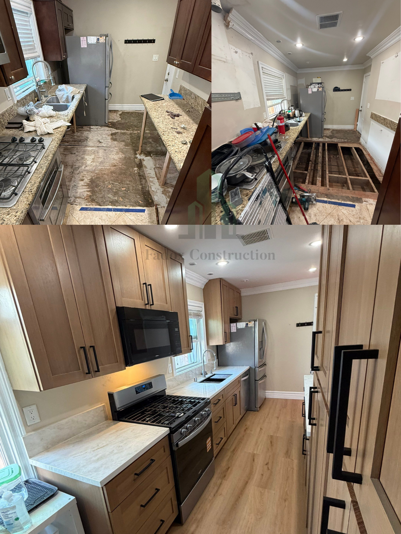 Pipe leak into this kitchen that was a nightmare for our client in San Diego, Fadox Construction & Restoration team responded within minutes to start the emergency work. 
