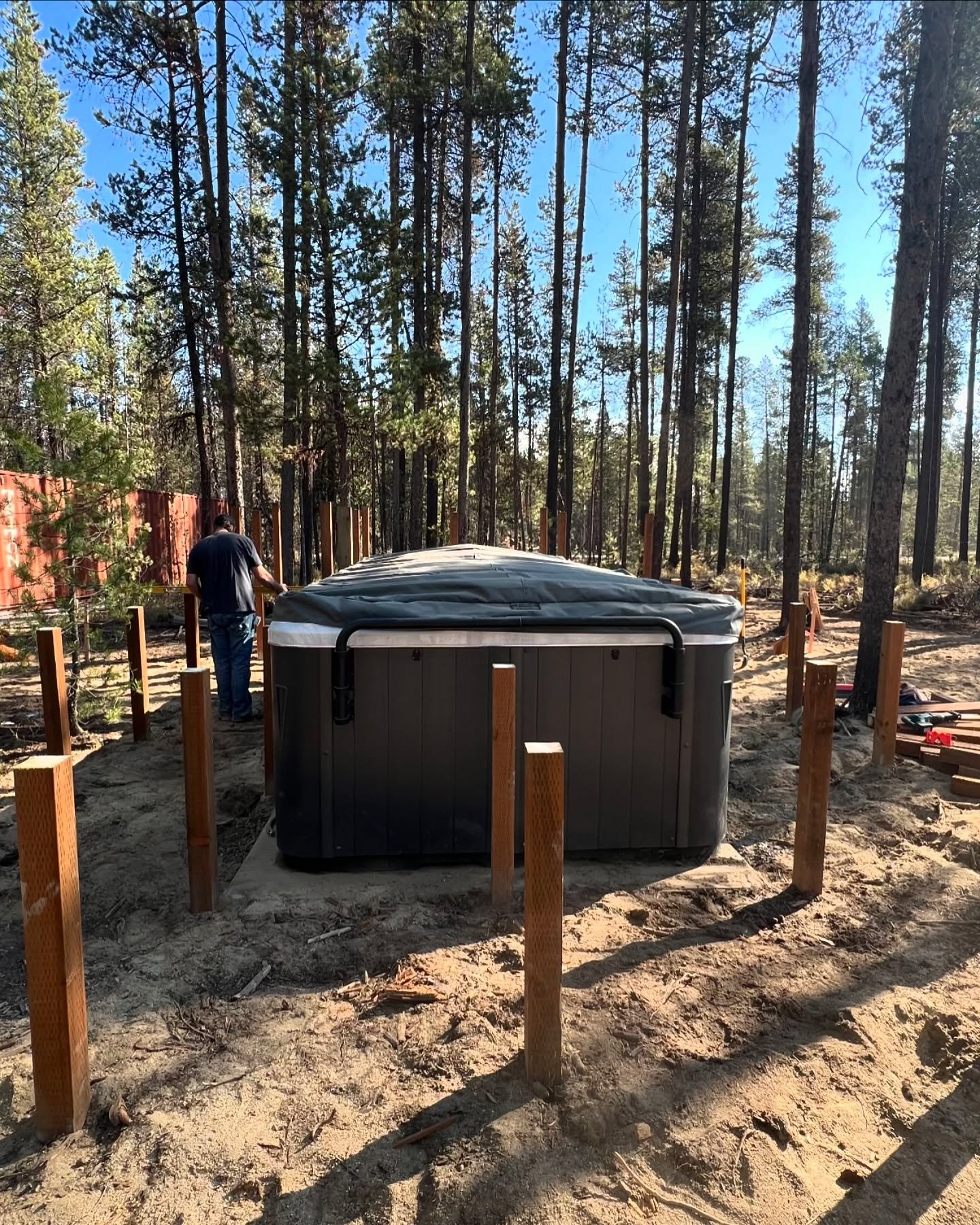 The pool deck is coming together! I had no idea what deck building entailed, but fortunately my good friend Bob has built a couple, and new friend Rick from Buffalo is a carpenter, so we kicked butt yesterday! Ramp for senior doggos and friends, lots