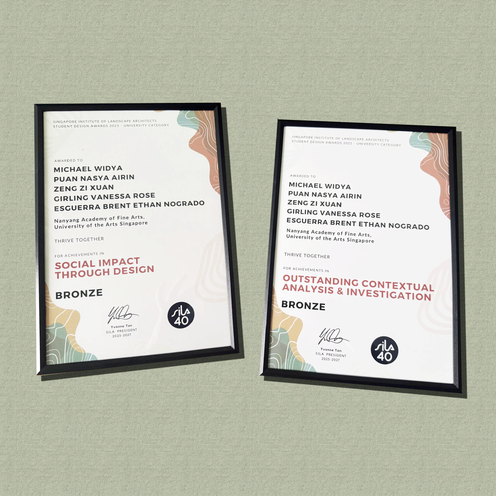 Singapore Institute of Landscape Architects Student Design Awards 2025