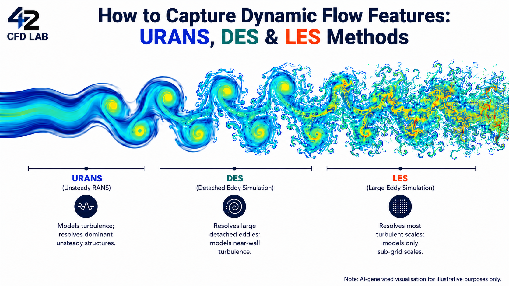 How to Capture Dynamic Flow Features: URANS, DES &amp; LES Methods